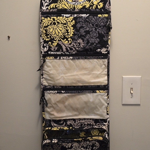 Vera Bradley Retired Black and Yellow Floral Travel Bag - Picture 7 of 12